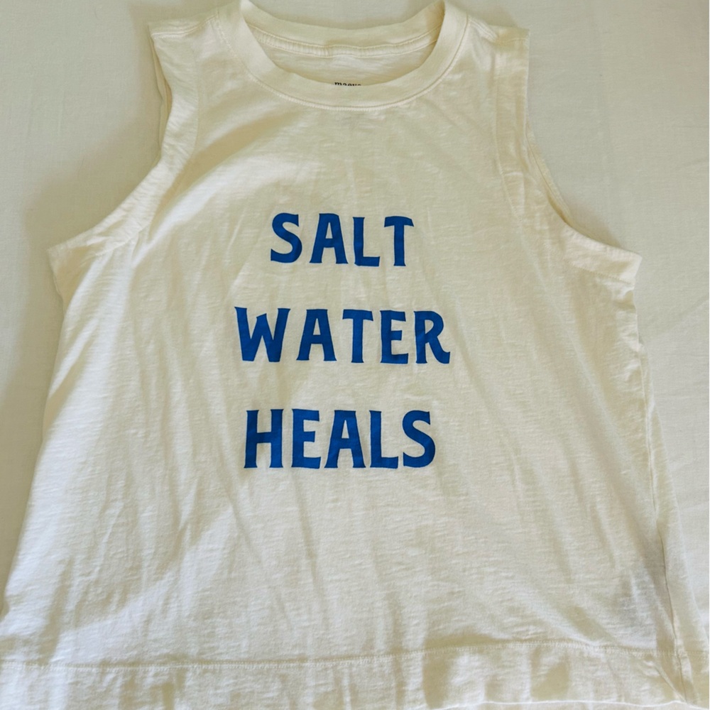 Anthropologie Maeve Salt Water Heals Graphic Tee XS